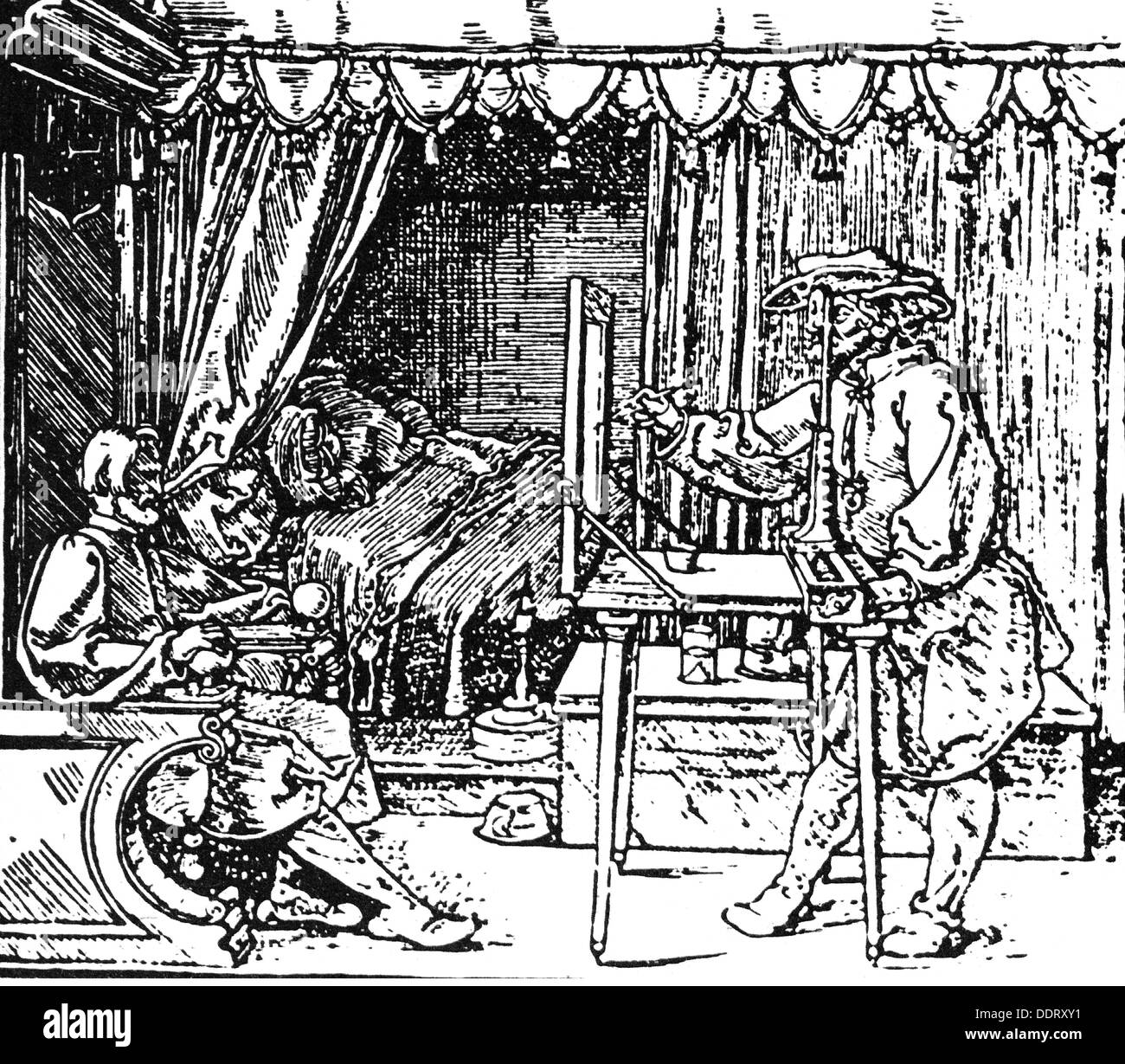 Dürer, Albrecht, 21.5.1471 - 6.4.1528, deutscher Maler und Grafiker, "Underweysung der Messung' (Buch auf Messung), Holzschnitt, Nürnberg, 1525, Artist's Urheberrecht nicht gelöscht werden Stockfoto