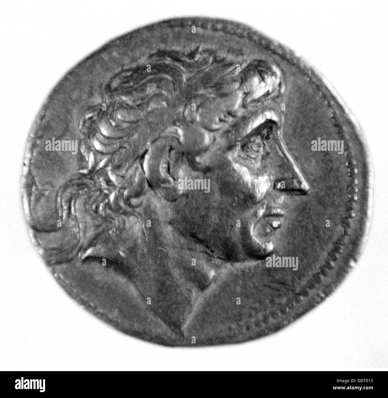 Antiochus VIII 'Gryphos', ca. 141 - 96 v. Chr., König des Seleukidenreiches 123 - 96 v. Chr., Porträt, Münze, Tetradrachm, Stockfoto