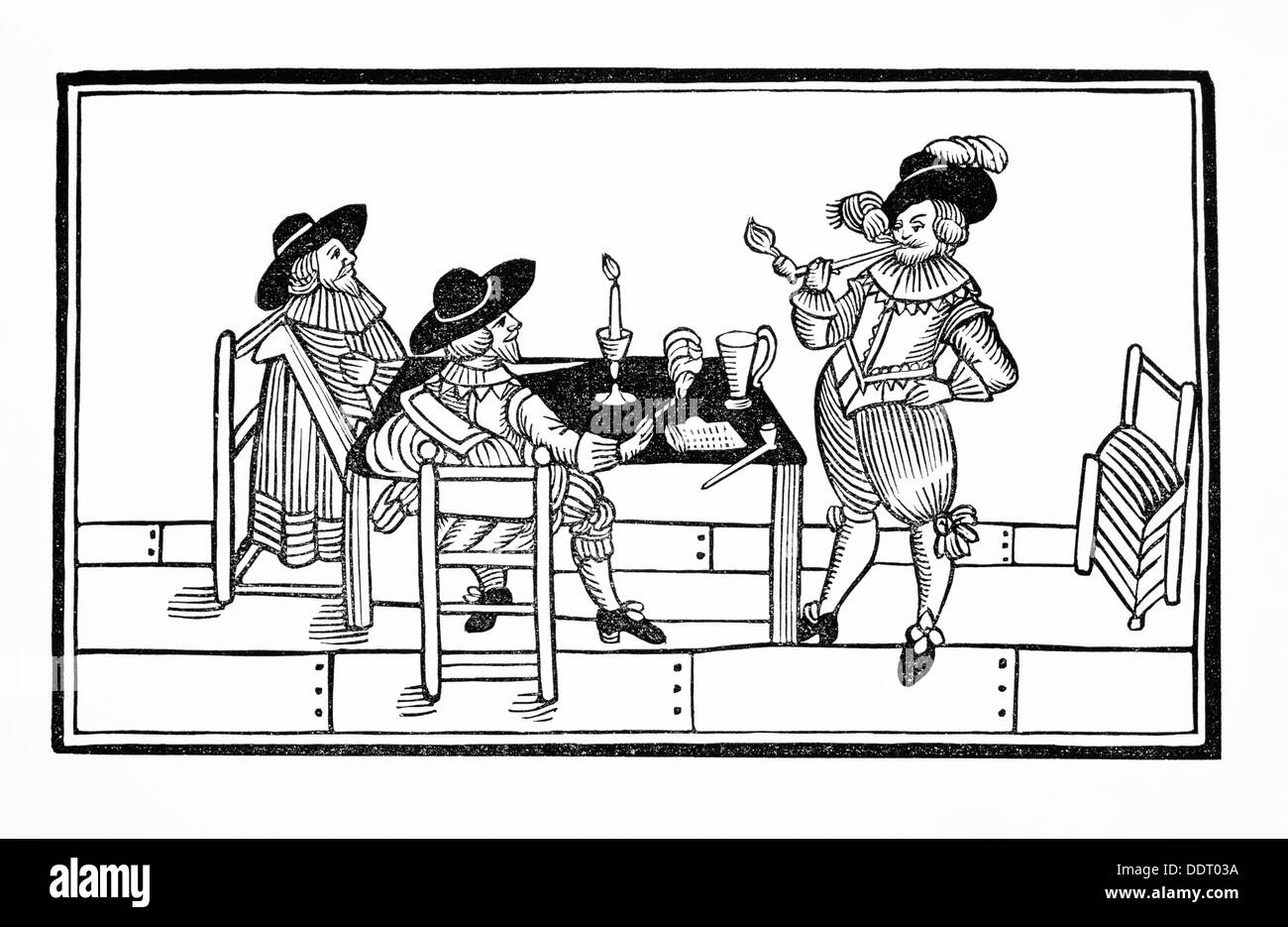 Winzer in einer Bierstube, 1642. Künstler: unbekannt Stockfoto Winzer in einer Bierstube, 1642. Künstler: unbekannt Stockfoto