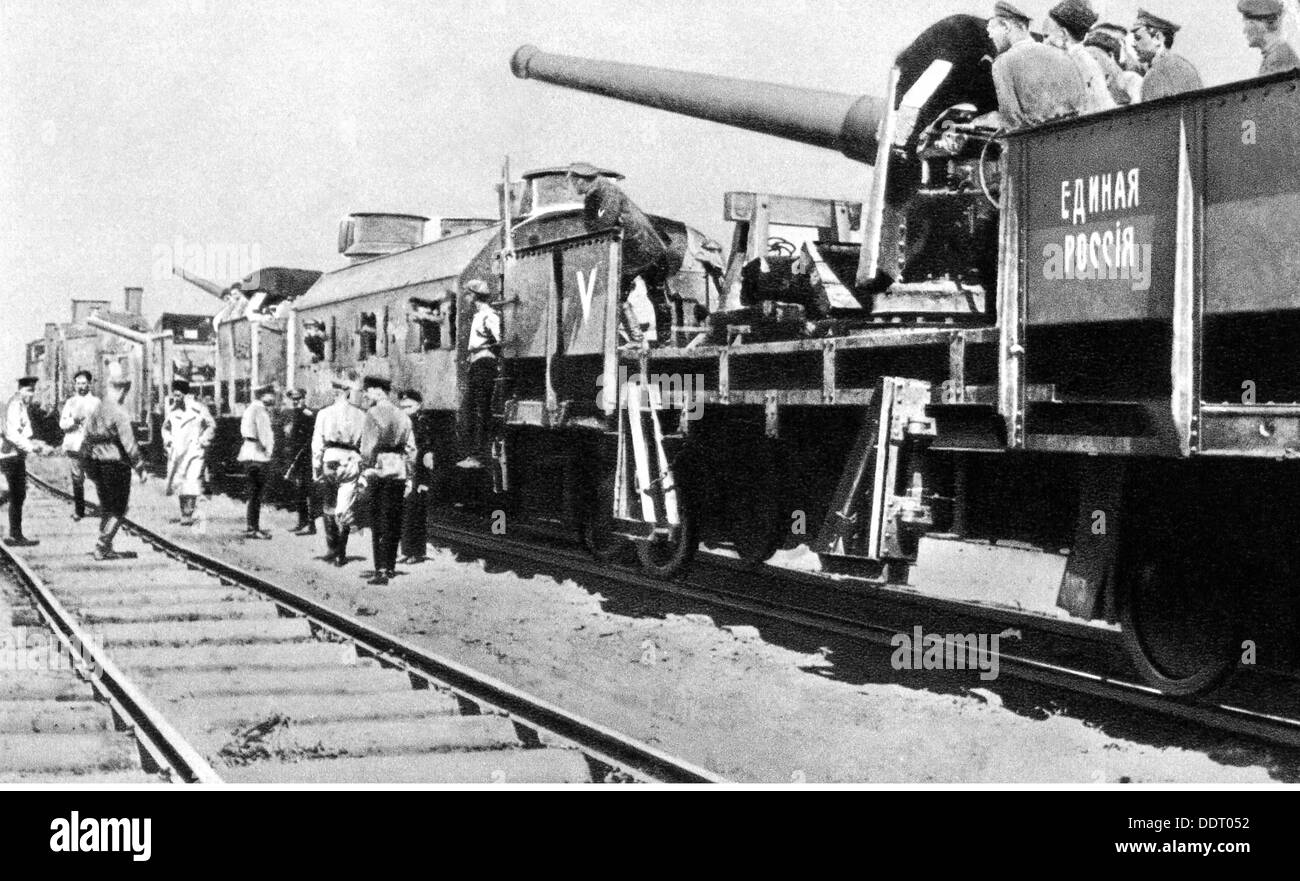 Russischer Bürgerkrieg 1917 - 1923, verschnaufte Bahn, 1920er Jahre, Zusatzrechte-Abfertigung-nicht vorhanden Stockfoto