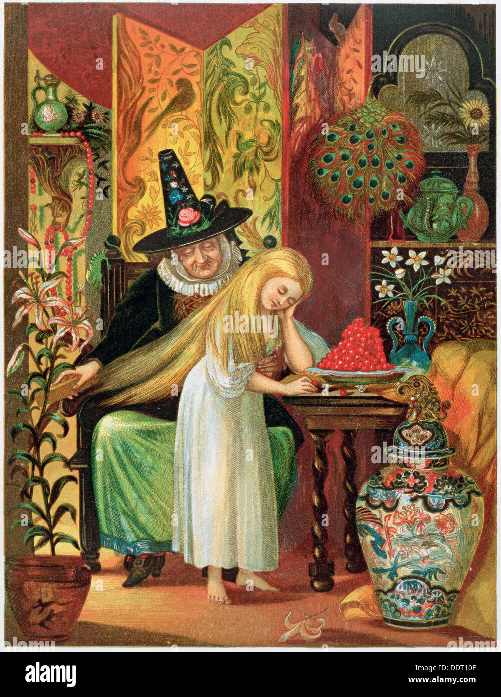 Szene aus Andersens Märchen, die Schneekönigin, 1872. Künstler: unbekannt Stockfoto