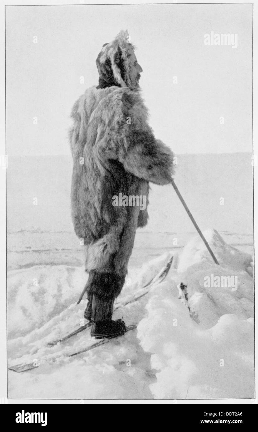Roald Amundsen in polar-Kit, Antarktis, 1911-1912. Künstler: unbekannt Stockfoto