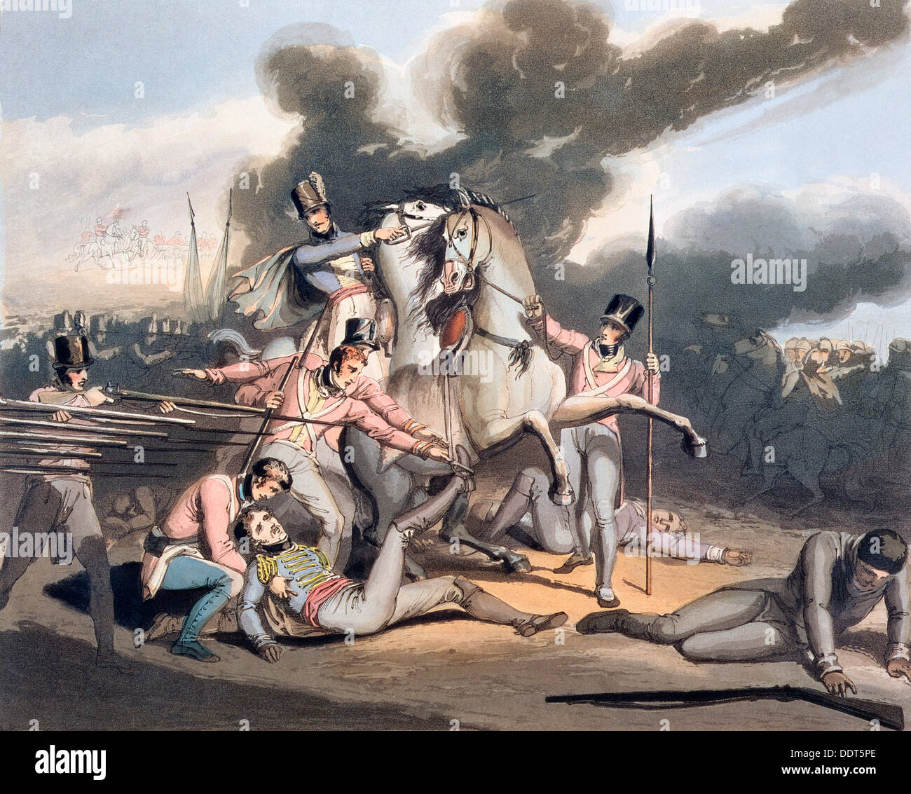Schlacht von Talavera, Spanien, 28. Juli 1809 (1819). Künstler: T Fielding Stockfoto