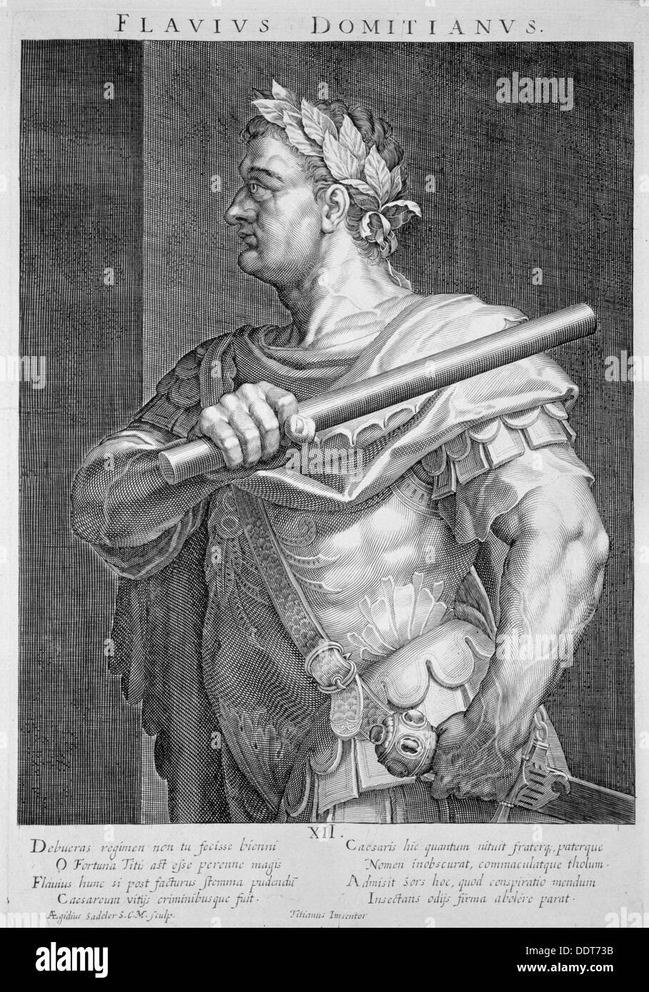 Flavius Domitian, Roman Emperor (c1590-1629). Künstler: Aegidius Sadeler II Stockfoto