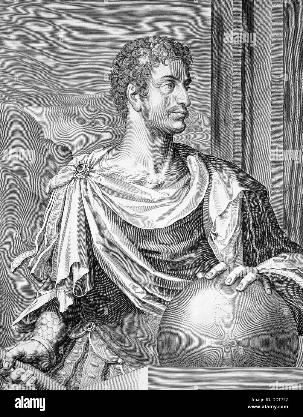 Augustus, Roman Emperor (c1590-1629). Künstler: Aegidius Sadeler II Stockfoto