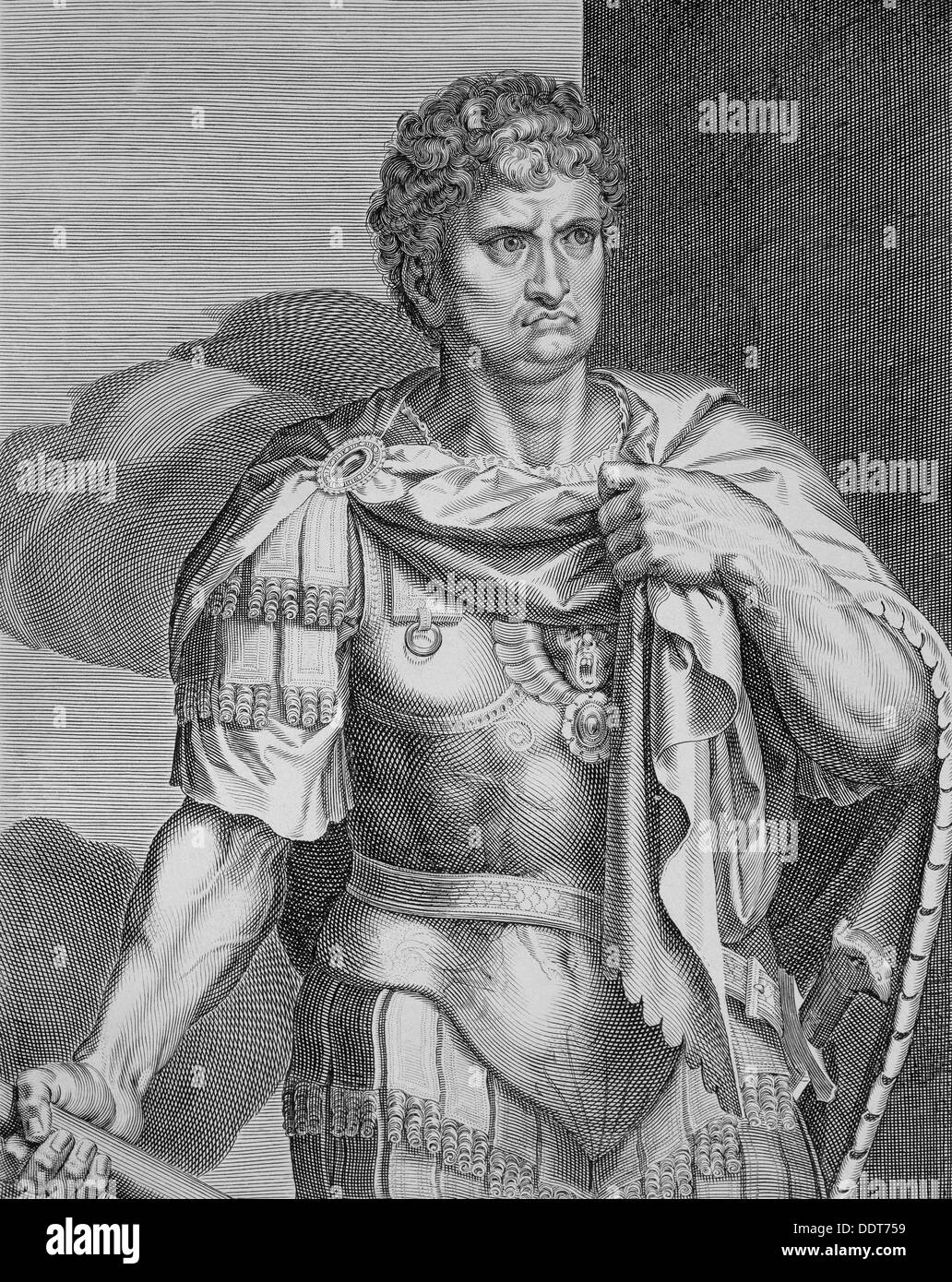 Nero, Roman Emperor (c1590-1629). Künstler: Aegidius Sadeler II Stockfoto