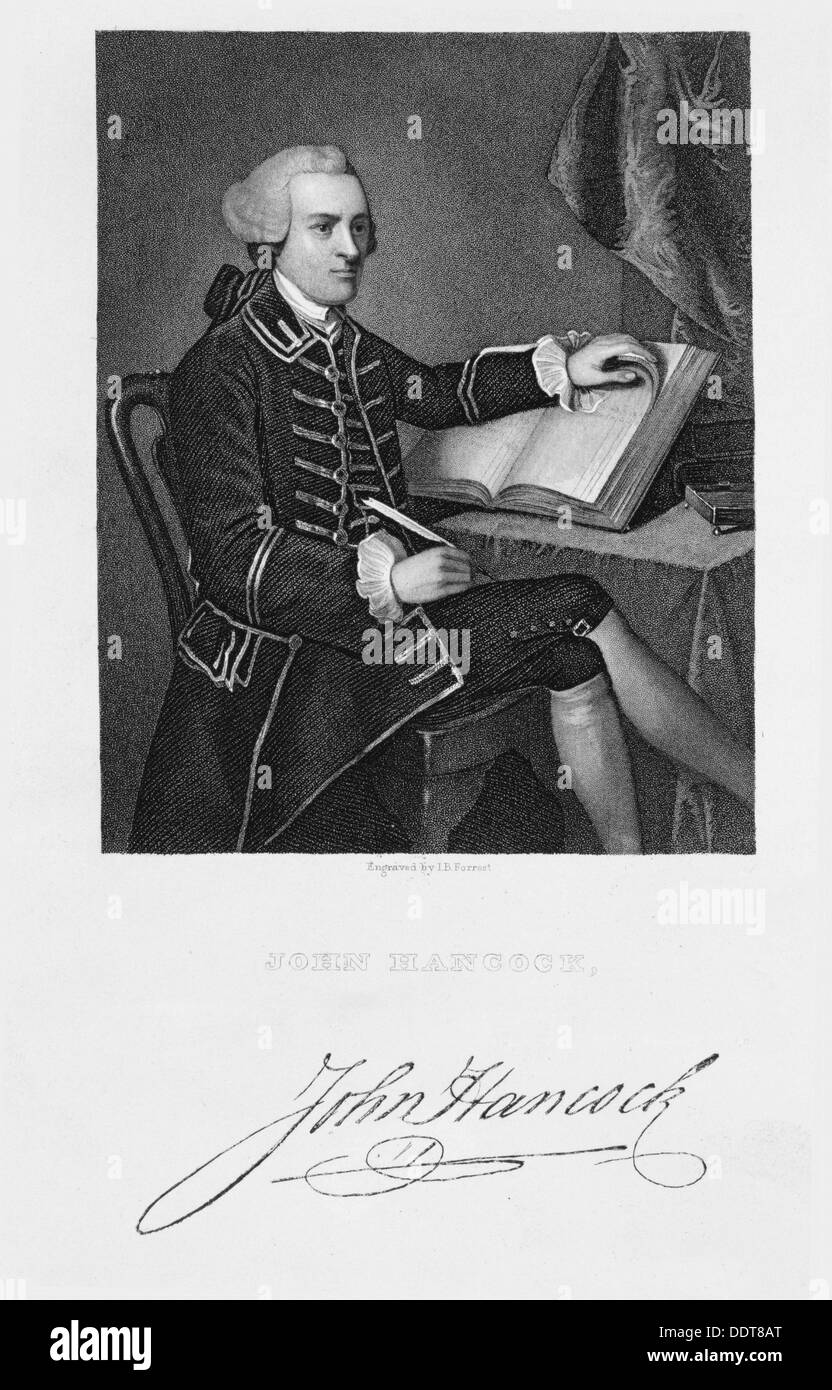 John Hancock, US-amerikanischer Politiker (19. Jahrhundert). Künstler: John B Forrest Stockfoto