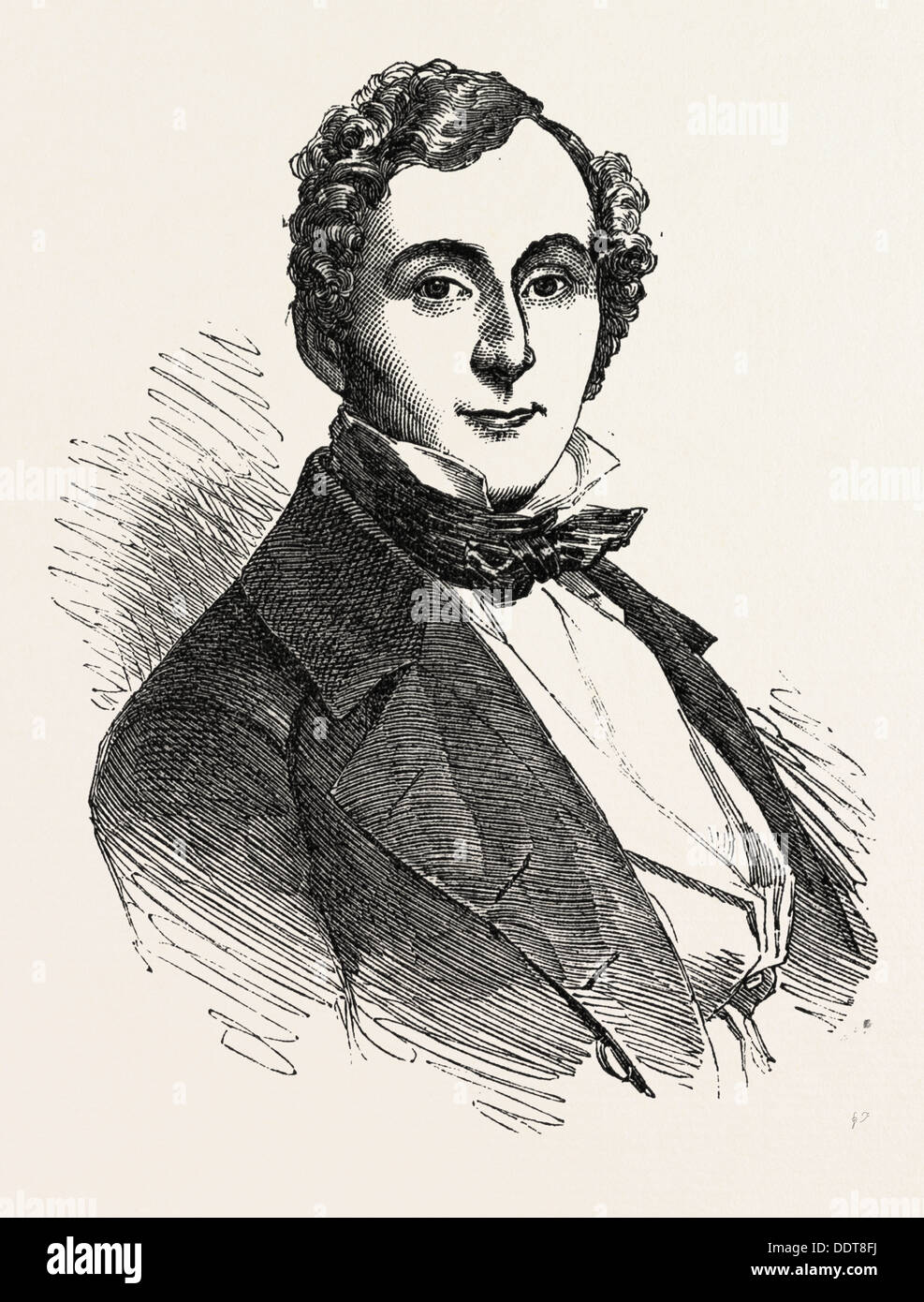 GUSTAV ALBERT LORTZING, 1801-1851, DEUTSCHER KOMPONIST, SCHAUSPIELER UND SÄNGER. Deutschland, 1851 Gravur Stockfoto