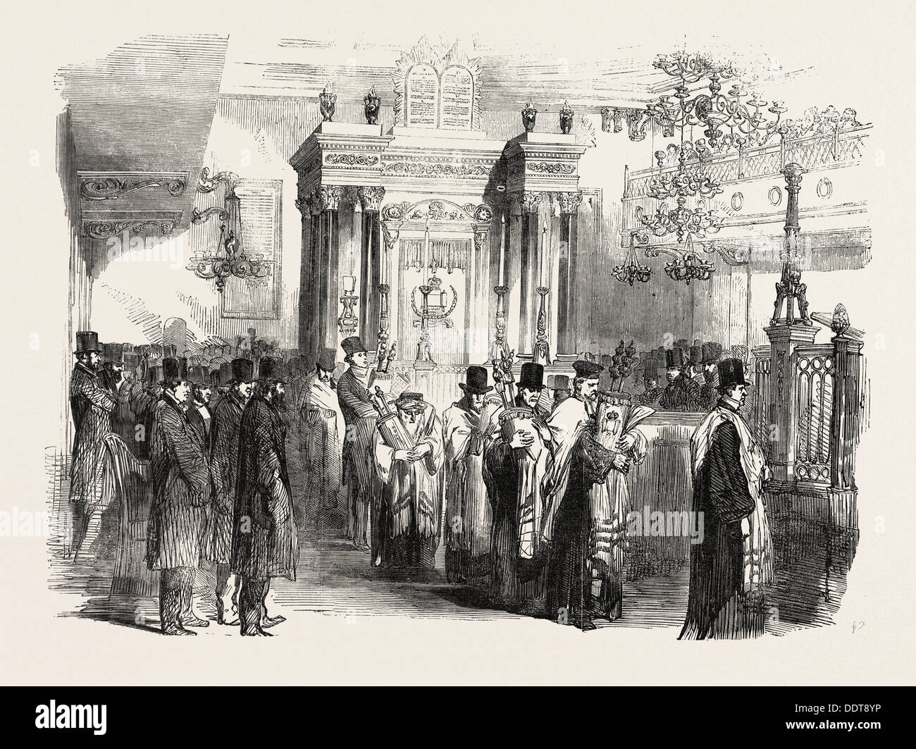 Weihe von der westlichen-Synagoge, ST. ALBANS-Platz, ST. JAMES, UK, 1851 Gravur Stockfoto