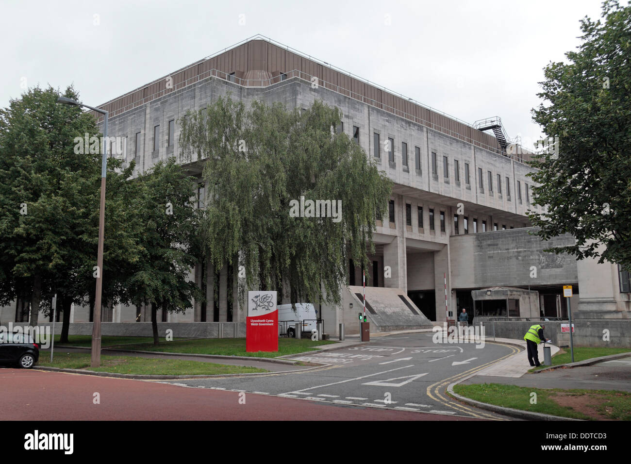 Die Welsh Krone Regierungsgebäude, Cathays Terrasse, Cardiff, South Glamorgan, Wales. Stockfoto