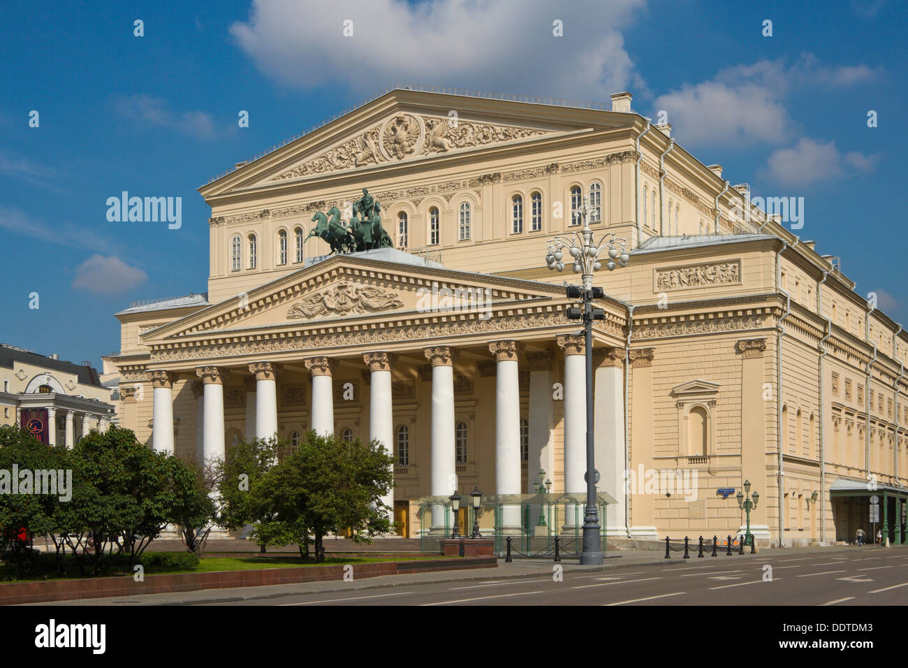 Die akademischen Bolschoi Theater Staatsoper und Ballett nach der Renovierung, Moskau, Russland. Stockfoto