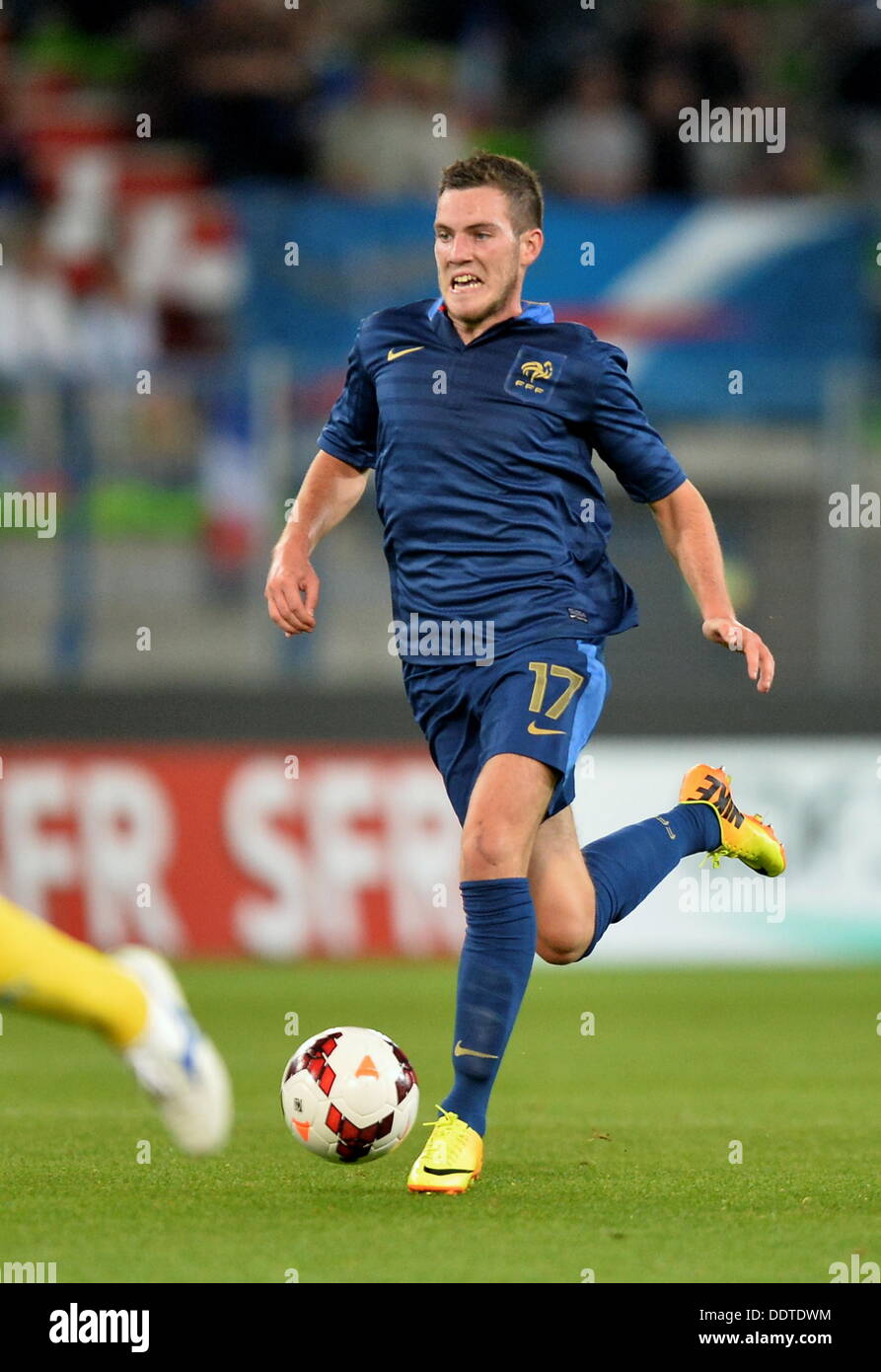 05.09.2013. Stade Michel-d Ornano, Caen, Frankreich. U-21 Fußball Qualifikation Frankreich gegen Kasachstan.   Jordan Veretout (Fra) Stockfoto