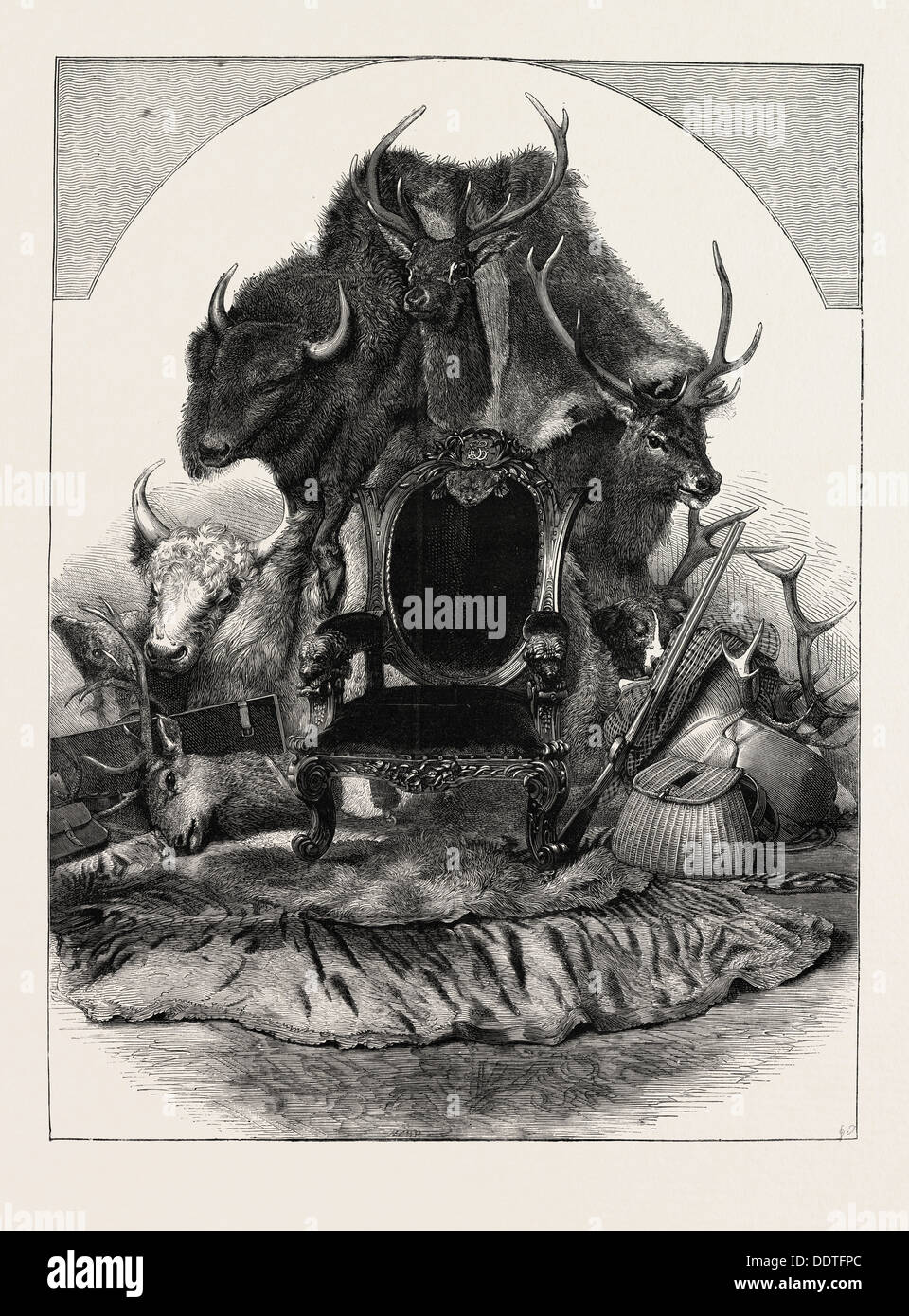 TROPHY IN Erinnerung von SIR EDWIN LANDSEER, 1802-1873, Maler, 1873 Gravur Stockfoto