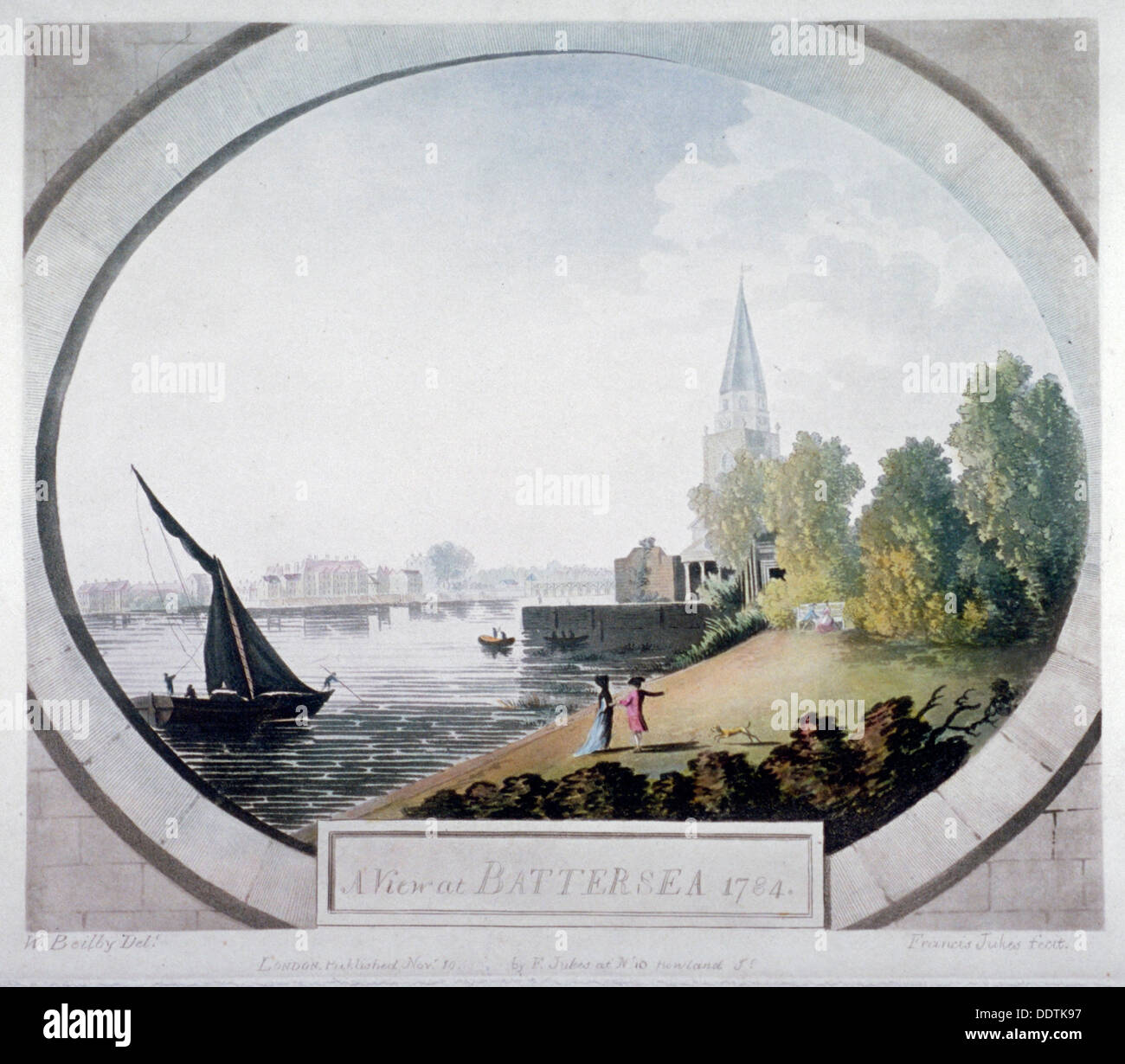 "Ein Blick auf Battersea", 1784.                                Künstler: Francis Jukes Stockfoto