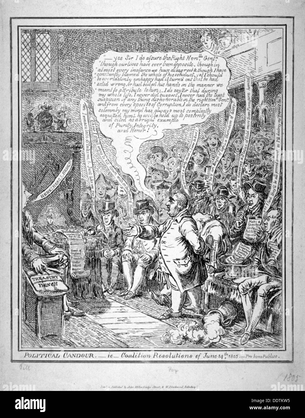 "Politische Offenheit - dh Koalition Beschlüsse der 14. Juni 1805...", 1805.                           Künstler: Anon Stockfoto