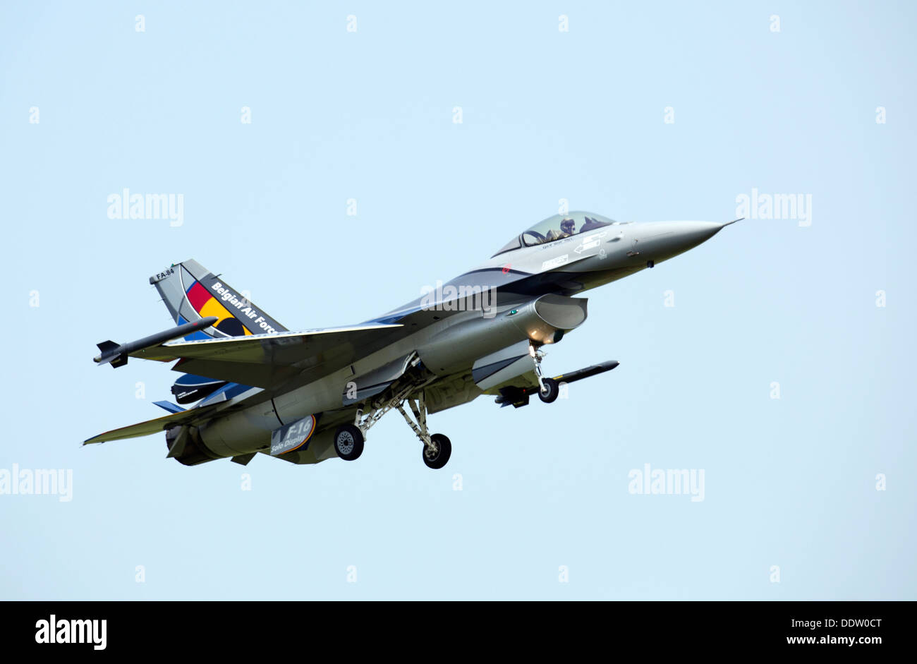 Belgische F16 Demonstration Luftwaffe Stockfoto