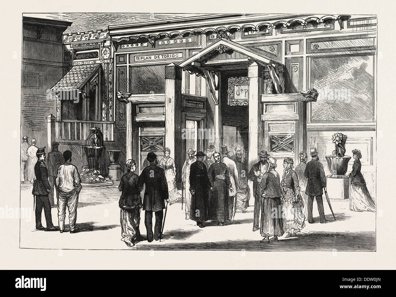 DAS JAPANISCHE TOR, DIE AUSSTELLUNG IN PARIS, FRANKREICH Stockfoto