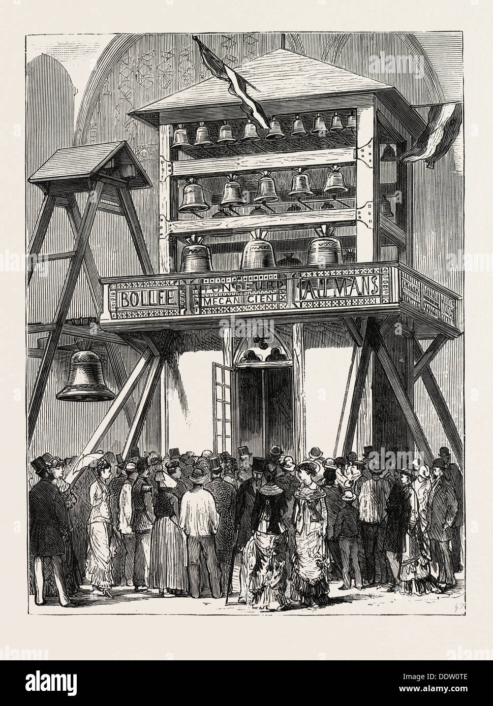 DIE GLOCKENSPIELE, DIE AUSSTELLUNG IN PARIS, FRANKREICH Stockfoto