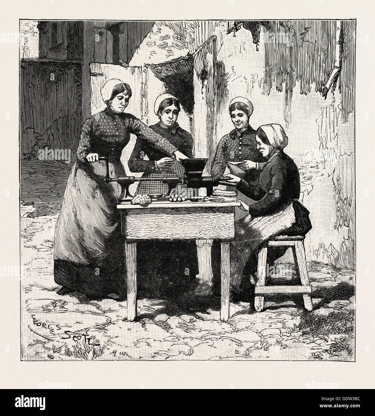 SCHWEIZER DYNAMIT MANUFAKTUR BEI ISLETEN: MOULDING EXPLOSIV GUM PATRONEN Stockfoto