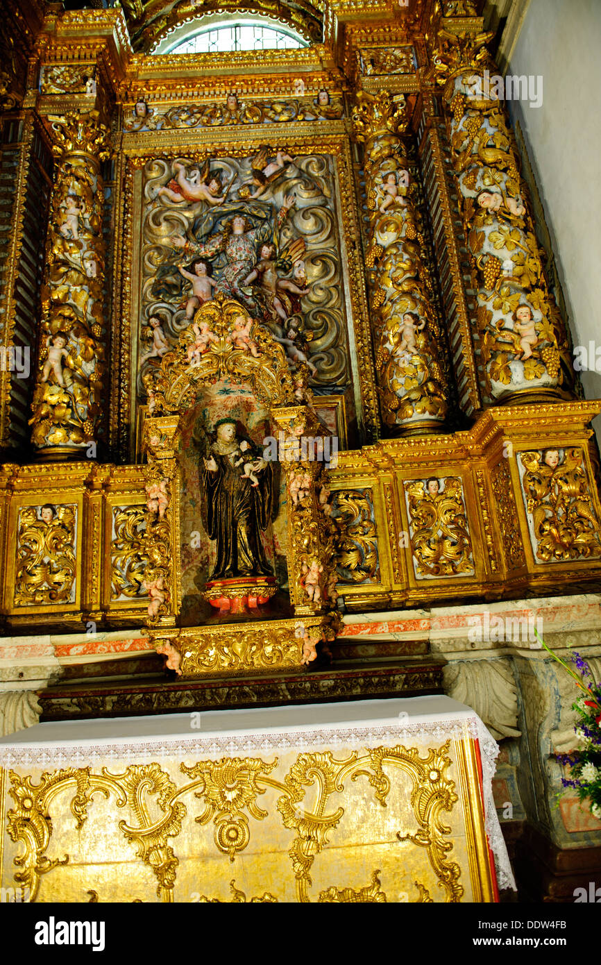 Kloster São Martinho de Tibães, Innenräume, Naive, Kreuzgang, Altar, Gelände & Friedhof, North West Of Braga, Nordportugal Stockfoto