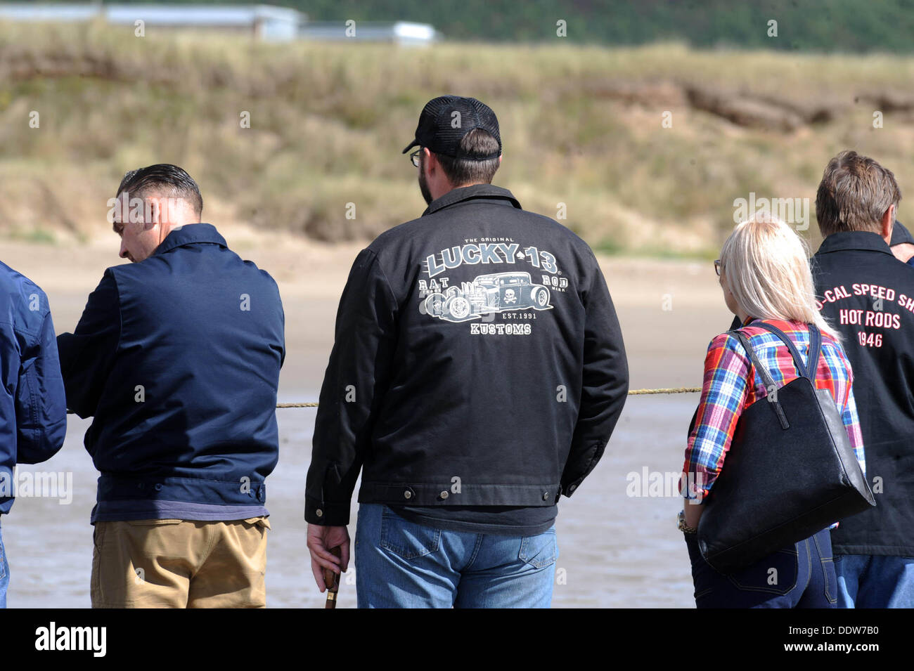 Pendine Sands, Wales, UK. 07. Sep, 2013.   Die ersten jährlichen Amateur Hot Rod Rennen im Pendine Sands vor der Küste von West Wales heute. Die Veranstaltung wird von der Vintage Hot Rod Association gehostet. Bildnachweis: Phil Rees/Alamy Live-Nachrichten Stockfoto