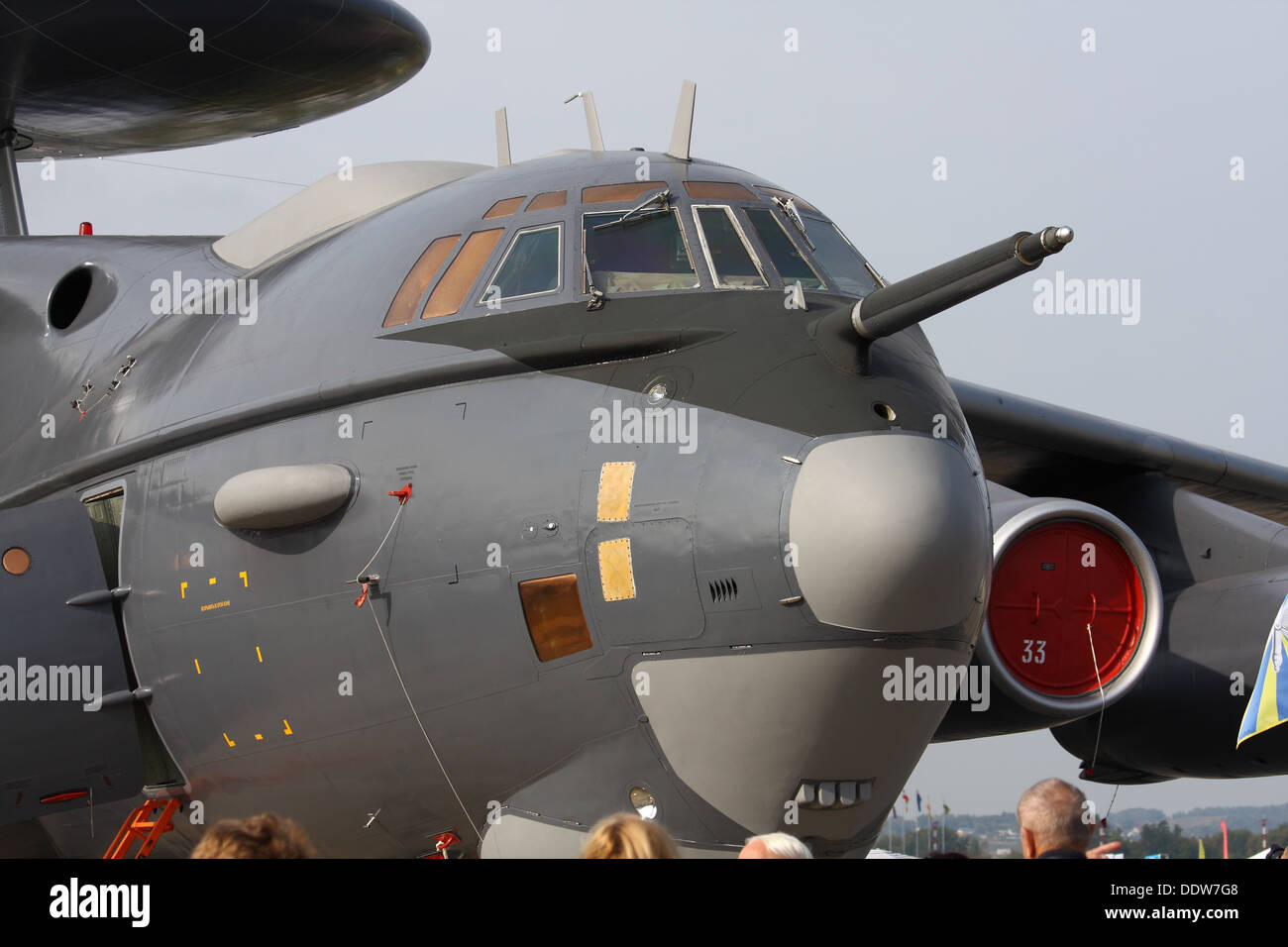 Die Beriev A-50 ist ein russisches Militärflugzeug, das 2013 auf dem MAKS International Aerospace Salon vorgestellt wurde. Bekannt für seine Rolle bei der Überwachung und Frühwarnung, ist es ein wichtiges gut in der russischen Luftwaffe. Stockfoto