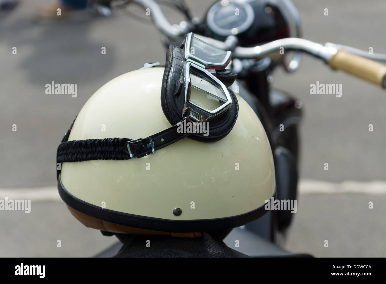 Motorrad-Helm Stockfoto