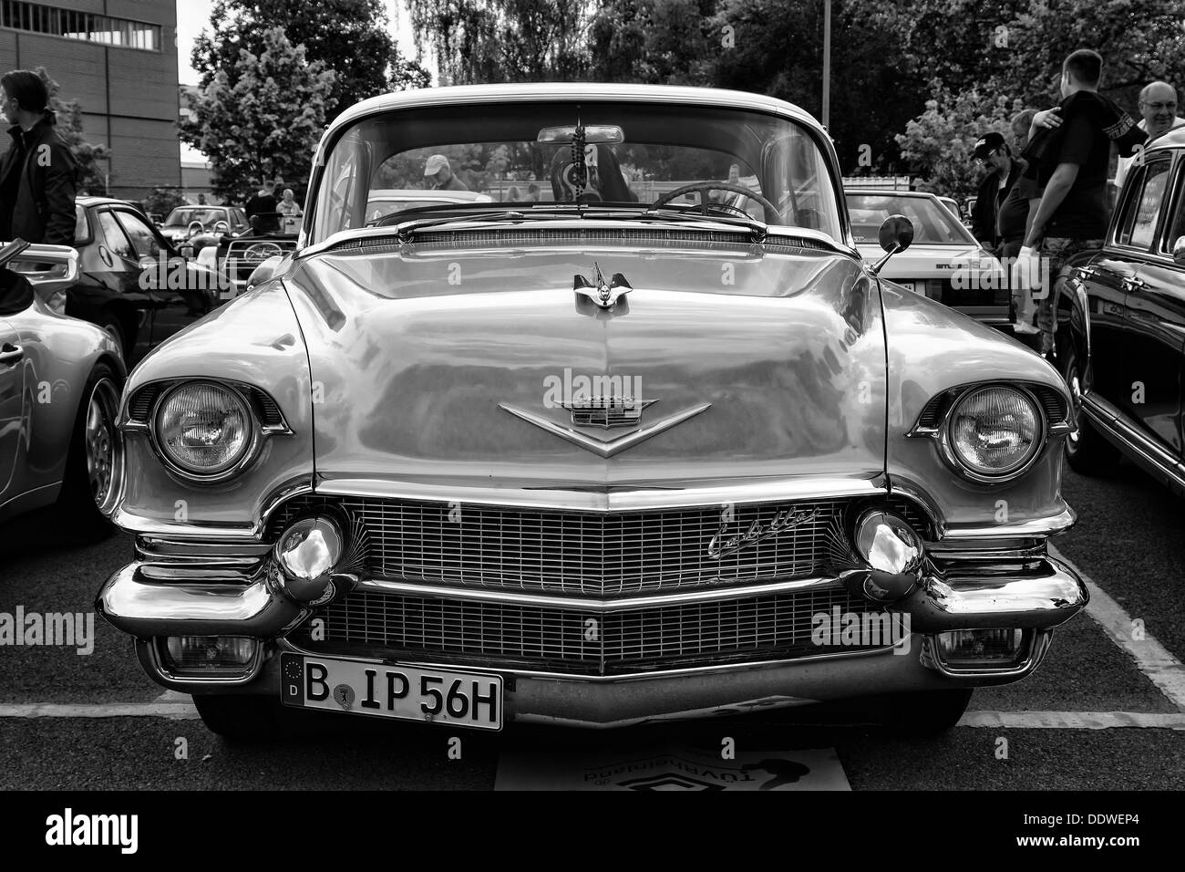 Auto Cadillac Serie 62 Coupe de Ville, 1950 (Schwarzweiß) Stockfoto