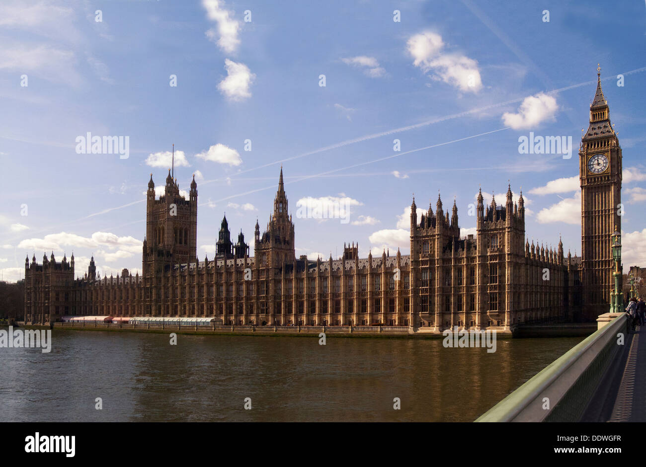 Die Häuser des Parlaments in Westminster Stockfoto