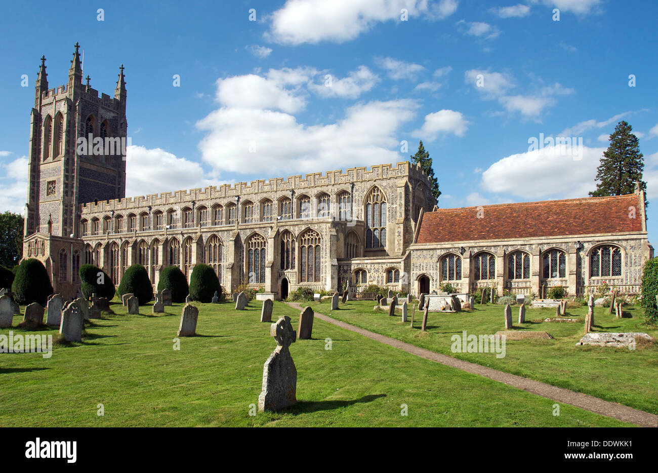 Kirche der Heiligen Dreifaltigkeit Long Melford Suffolk England Stockfoto