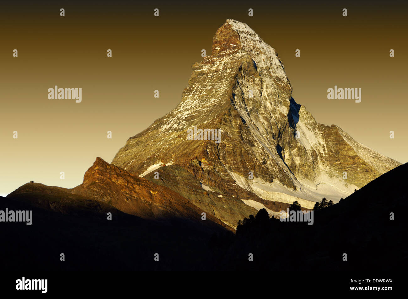 Matterhorn, Schweiz Stockfoto