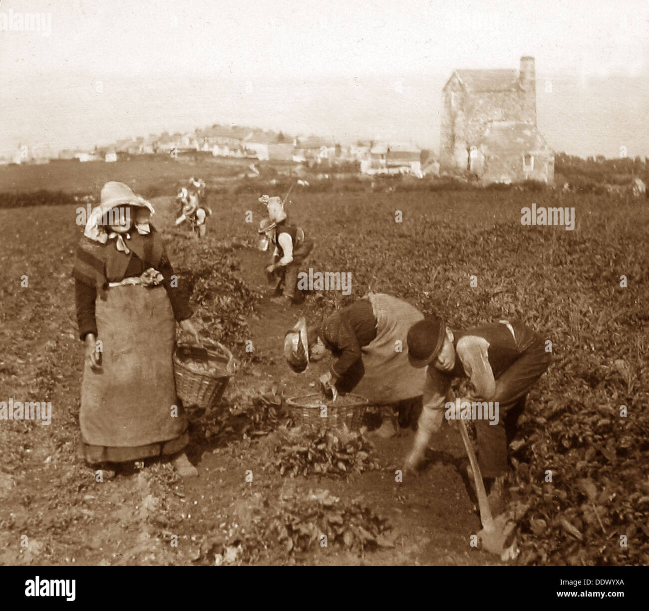 Landarbeiter in Cornwall viktorianischen Zeit Stockfoto