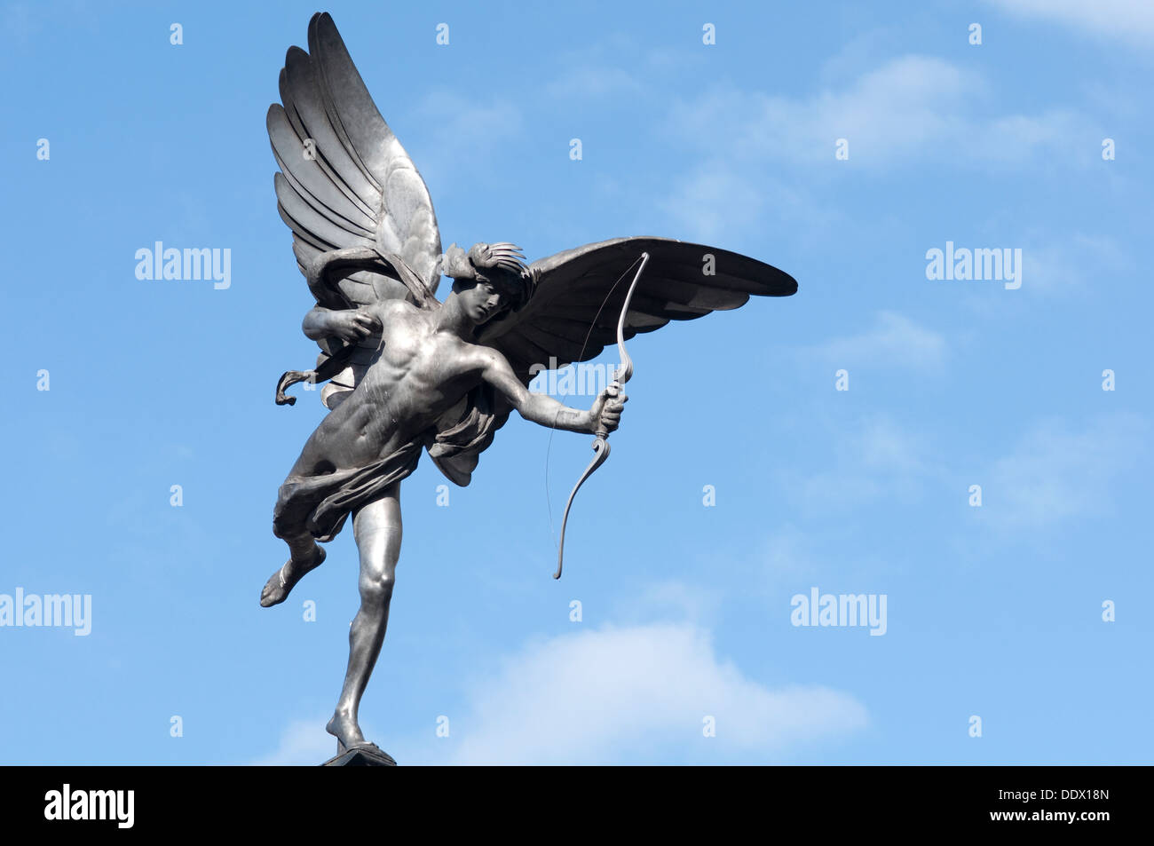 England, London, Piccadilly Circus, Shaftesbury-Gedenkbrunnen Eros-Statue von Sir Alfred Gilbert Stockfoto