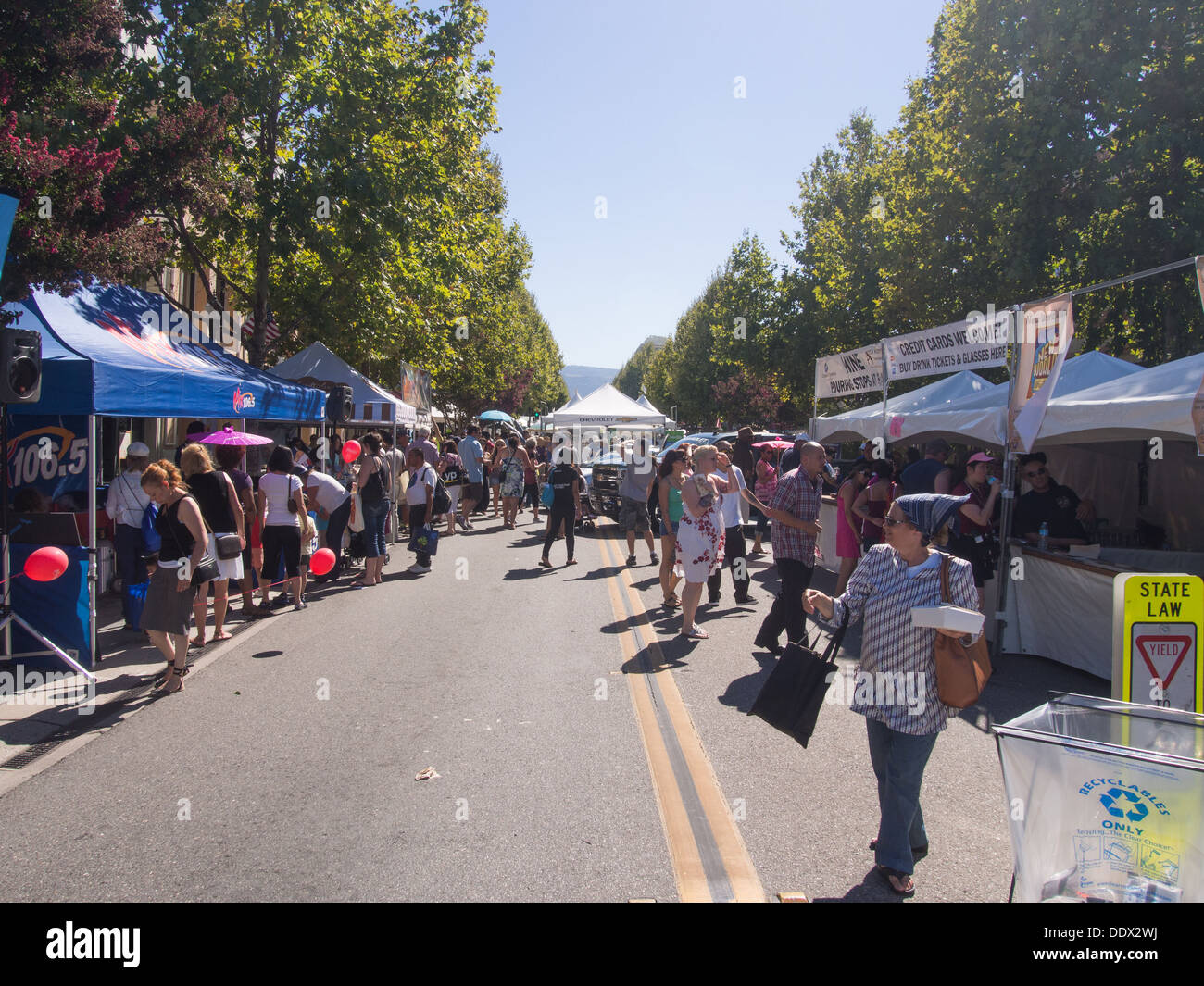 MOUNTAIN VIEW, Kalifornien/USA – 7. SEPTEMBER: Mountain View feiert 42. Annual Art & Weinfest. Stockfoto