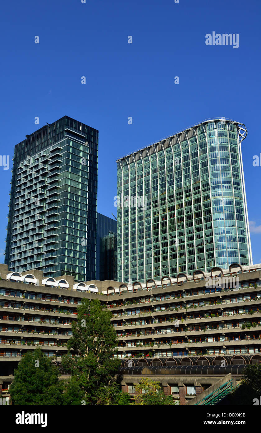 Barbican Estate, Moorgate, London EC2, Vereinigtes Königreich Stockfoto