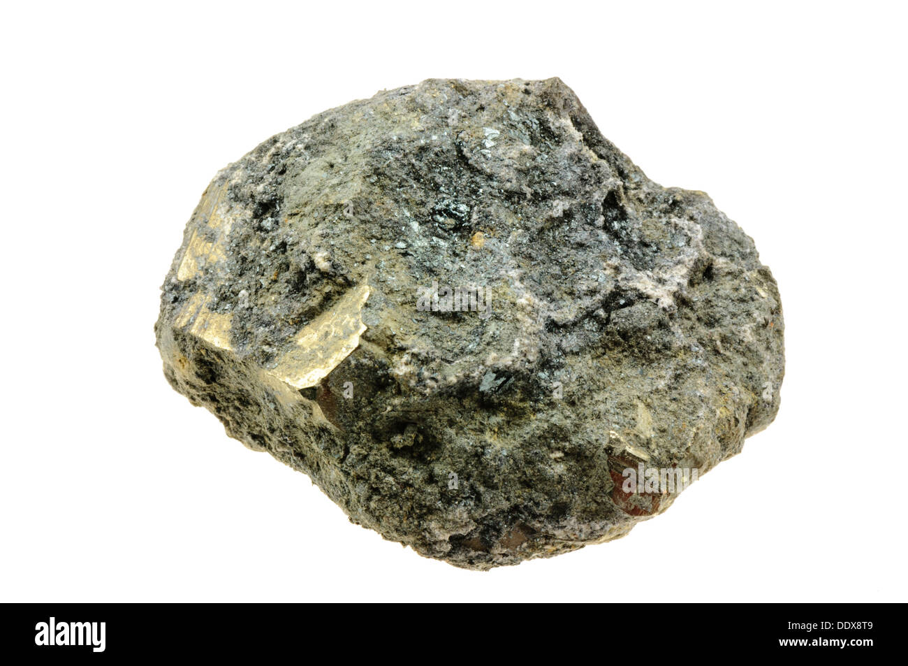Pyrit Mineral Stein Stockfoto
