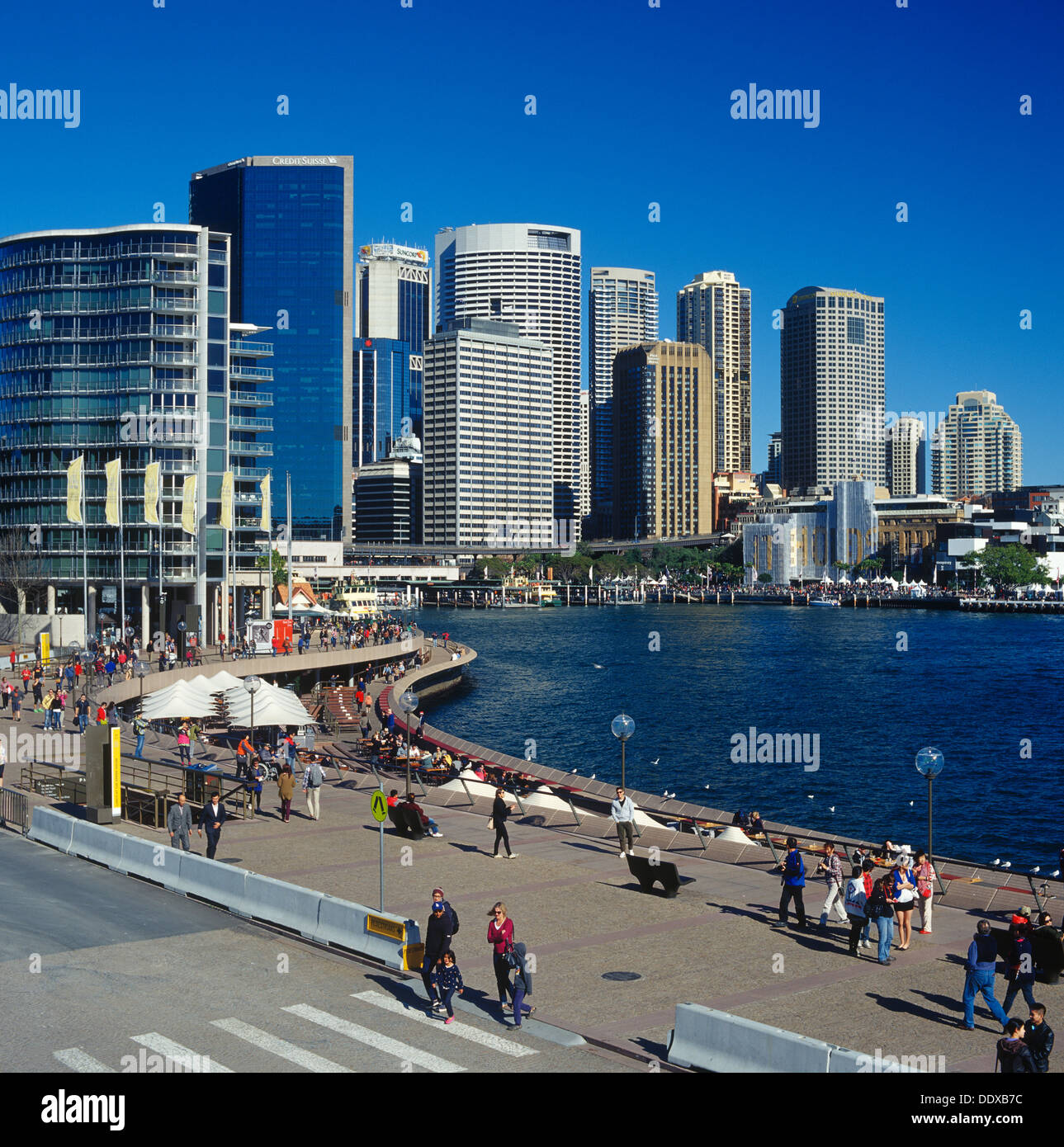 Sydney Cove und Innenstadt von Sydney Stockfoto
