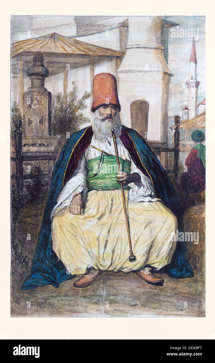 Ägyptische Derwisch in Österreich-Ungarn, Österreich-Ungarn, 1855 von Theodore Valerio, 1819-1879, französischer Kupferstecher und Maler Stockfoto
