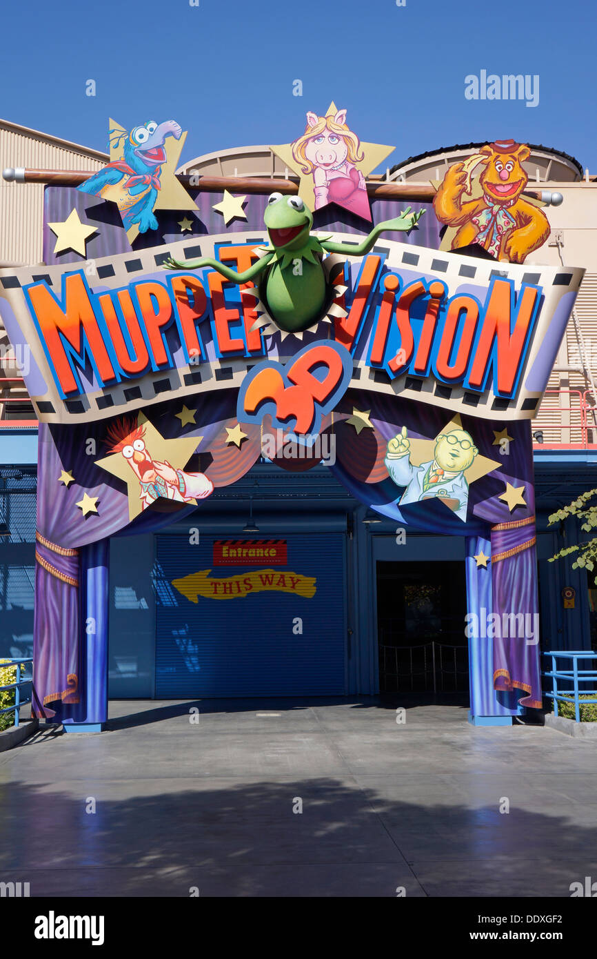 Muppet Vision 3D, Disneyland Resort, Hollywood-Studios, California Adventure Park Stockfoto