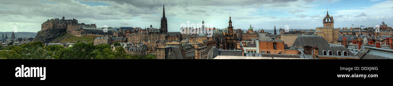 Edinburgh Skyline Panorama Stockfoto