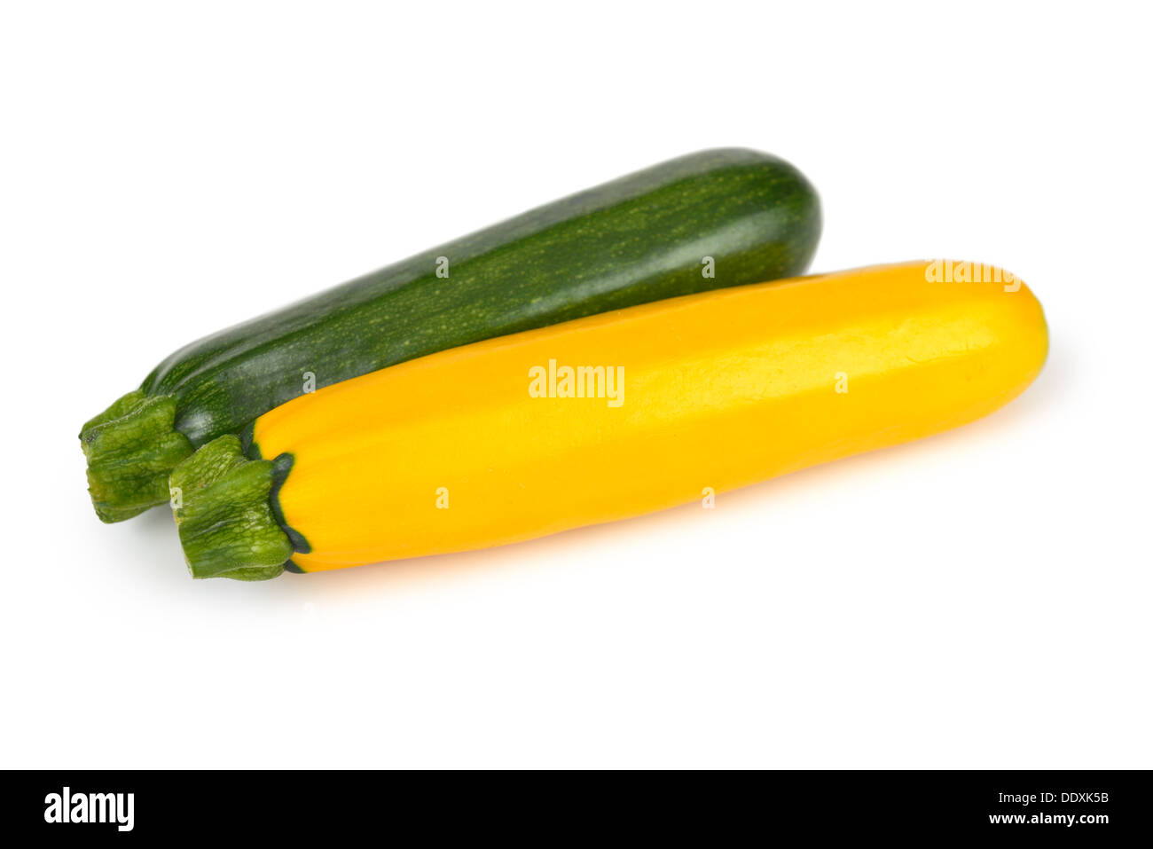 Zucchini, grün und gelb, Golden Stockfoto
