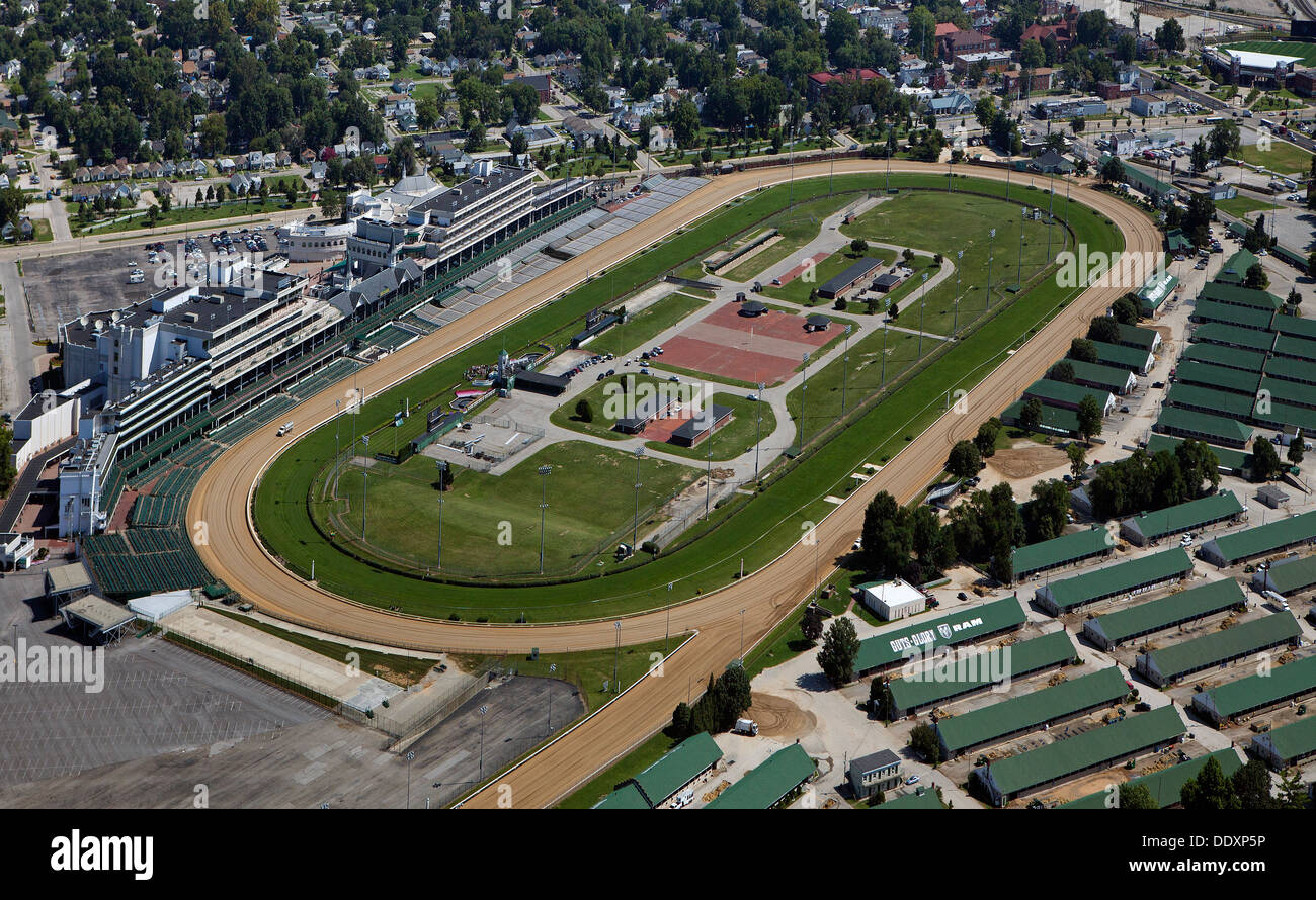 Luftaufnahme Churchill Downs Thoroughbred Rennstrecke, Louisville, Kentucky Stockfoto