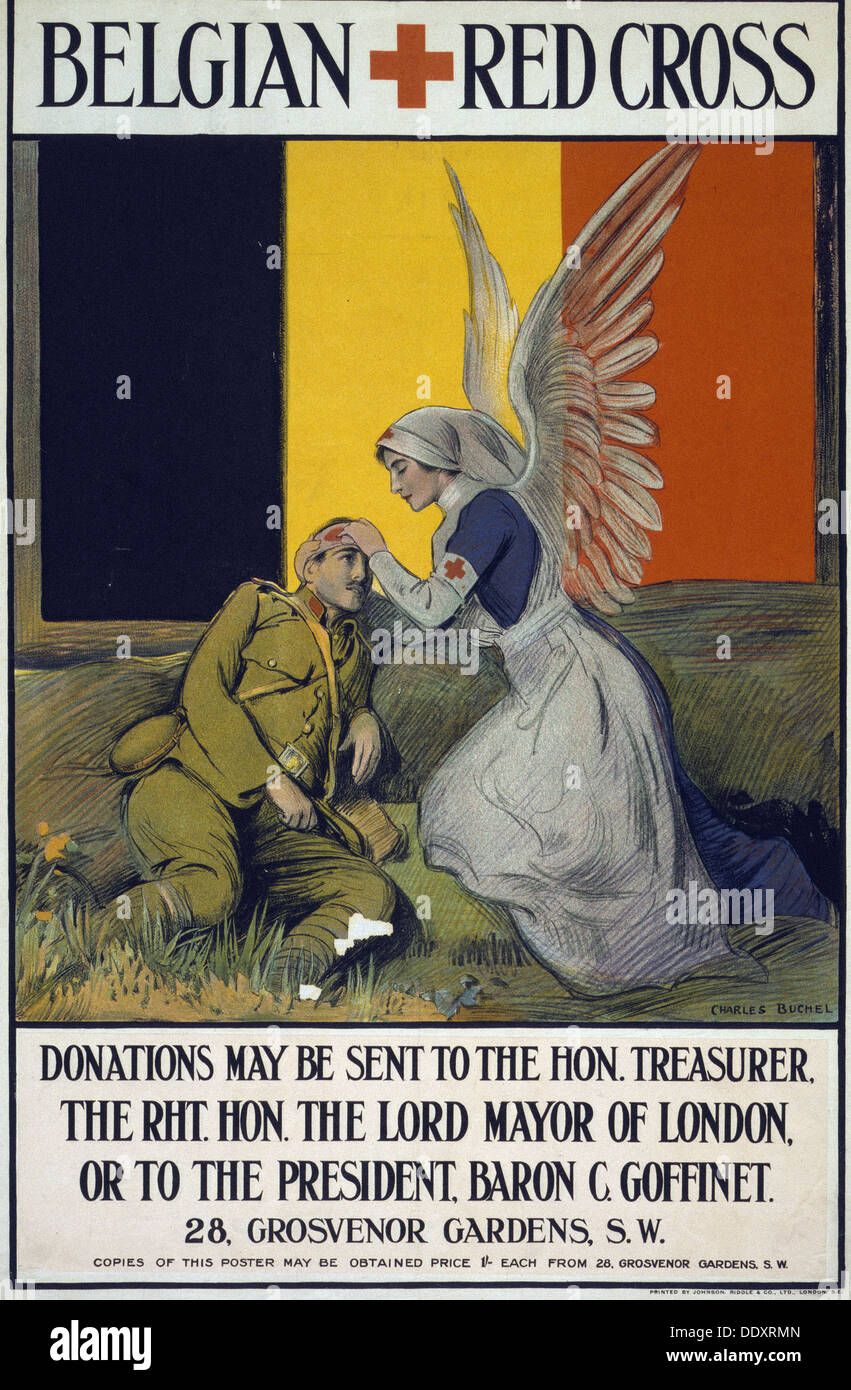 Belgisches Rotes Kreuz 1915 Stockfoto