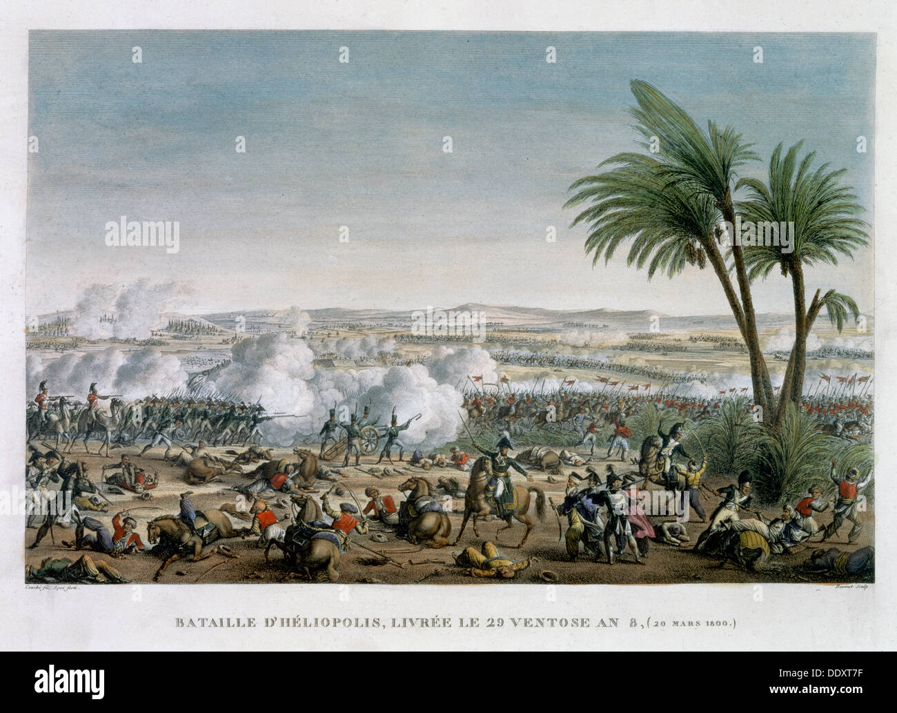 "Die Schlacht von Heliopolis, 29 Ventose Jahr 8' (20. März 1800). Künstler: Edme Bovinet Stockfoto