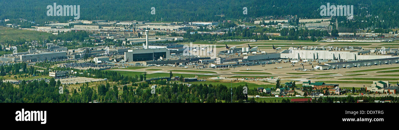 Luftbild, United Parcel Service UPS Worldport, Louisville International Airport, Sandiford Field, SDF, Louisville, KY Stockfoto