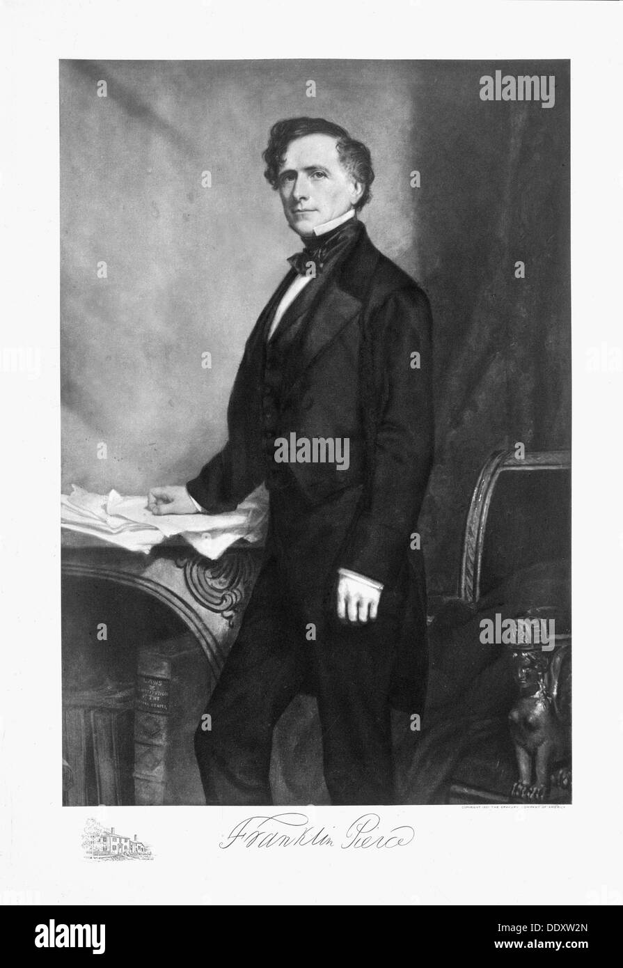 Franklin Pierce, 14. Präsident der Vereinigten Staaten von Amerika, (1901). Künstler: unbekannt Stockfoto