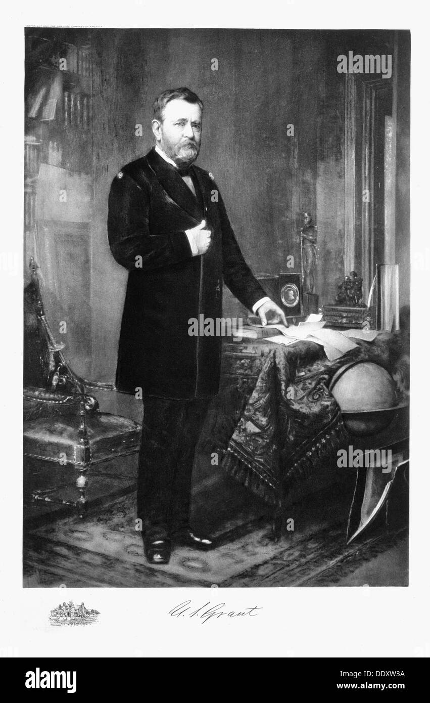 Ulysses S Grant, 18. Präsident der Vereinigten Staaten von Amerika, (1901). Künstler: unbekannt Stockfoto