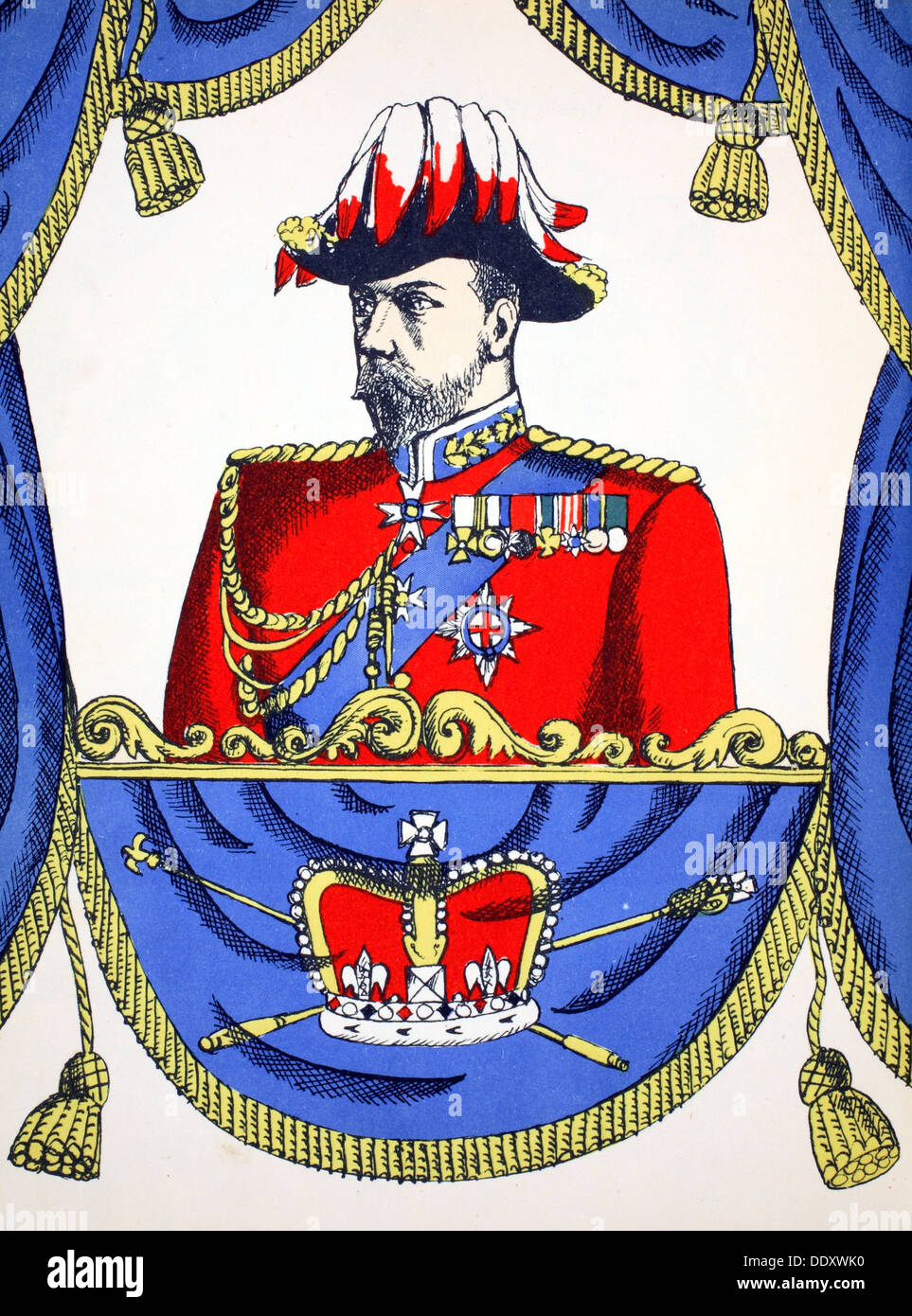 George V, König des Vereinigten Königreichs von 1910, (1932). Künstler: Rosalind Thornycroft Stockfoto