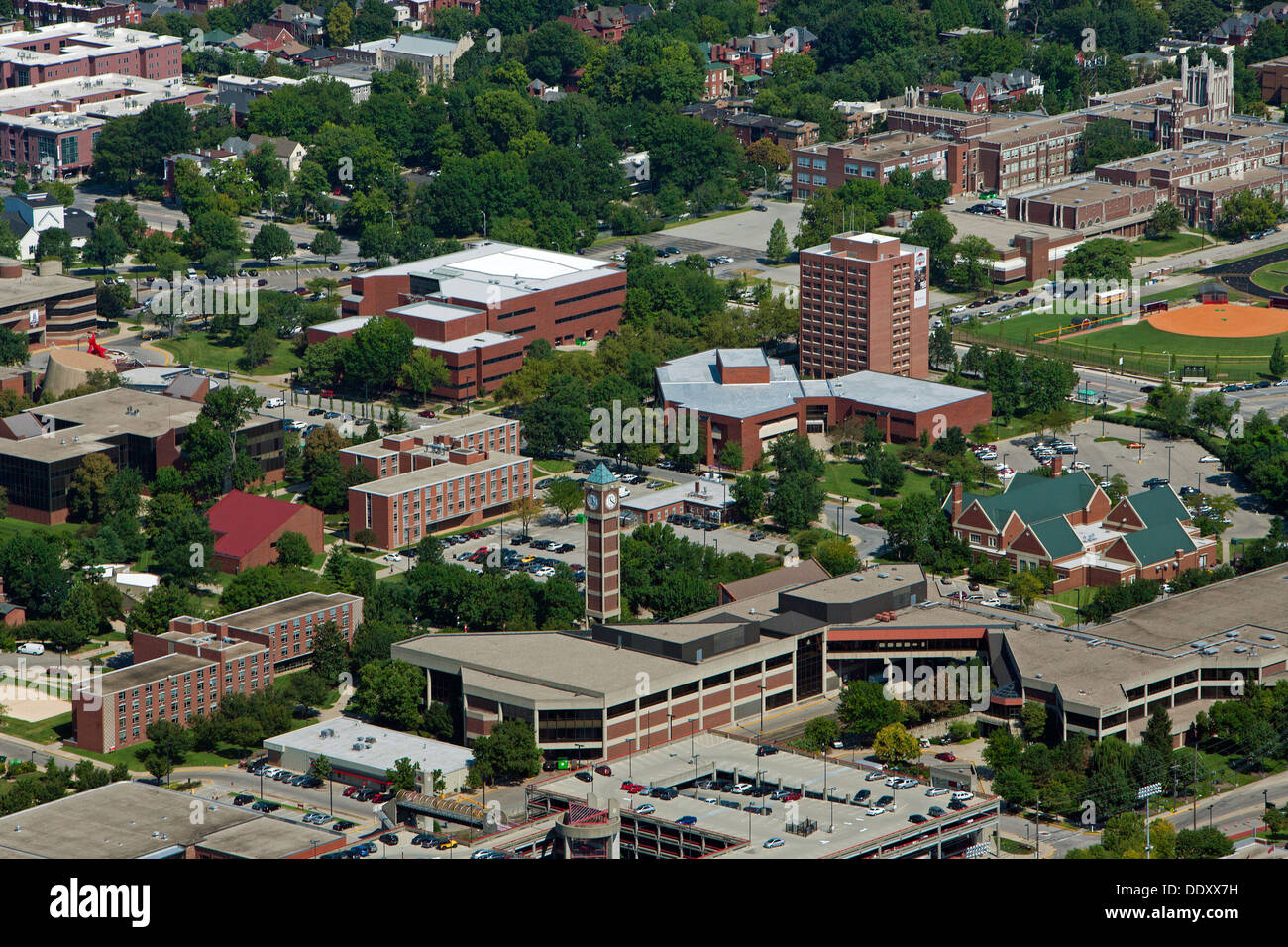 Luftaufnahme University of Louisville, Kentucky Stockfoto