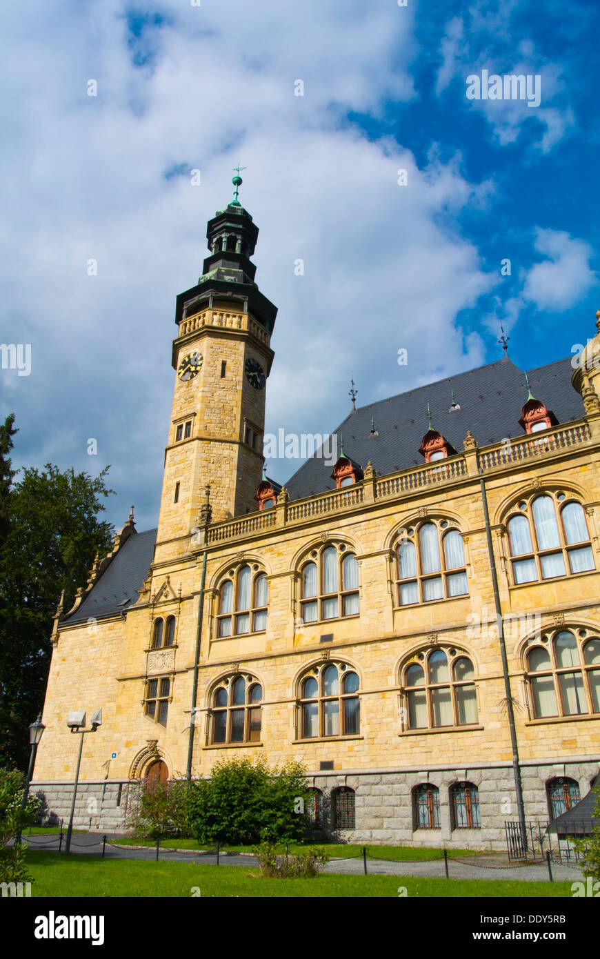 Severoceske Muzeum untergebracht im Neorenaissance Stil Gebäude Liberec-Nord-Böhmen-Tschechien-Europa Stockfoto